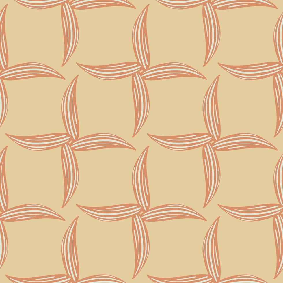 motif géométrique sans couture dans un style dessiné à la main avec des formes de feuilles de muguet. oeuvre de palette rose. vecteur