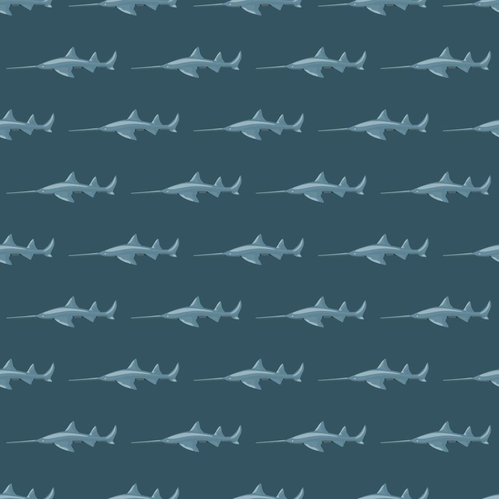 modèle sans couture de requin vu dans un style scandinave. fond d'animaux marins. illustration vectorielle pour enfants textile drôle. vecteur