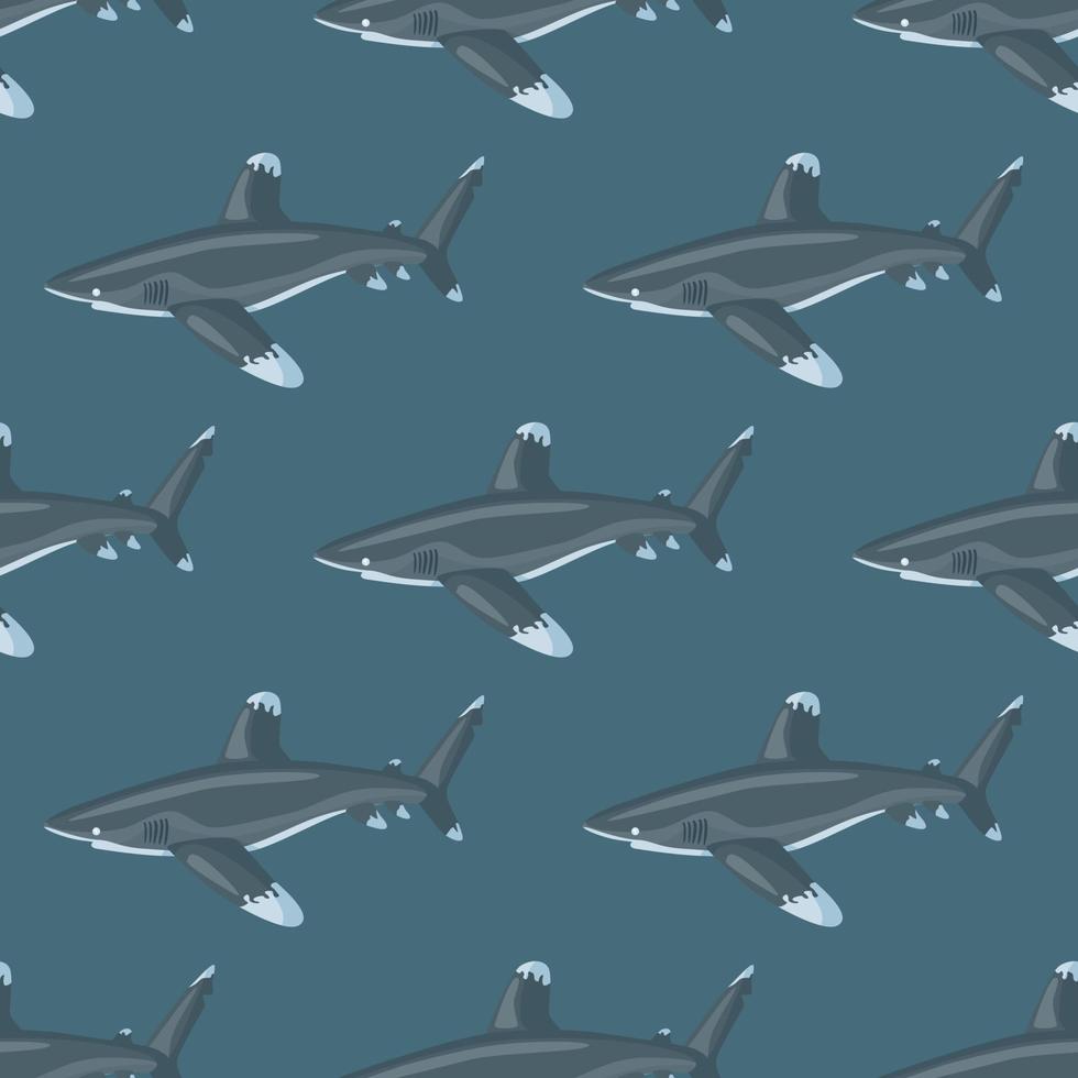 modèle sans couture de requin océanique de style scandinave. fond d'animaux marins. illustration vectorielle pour enfants textile drôle. vecteur