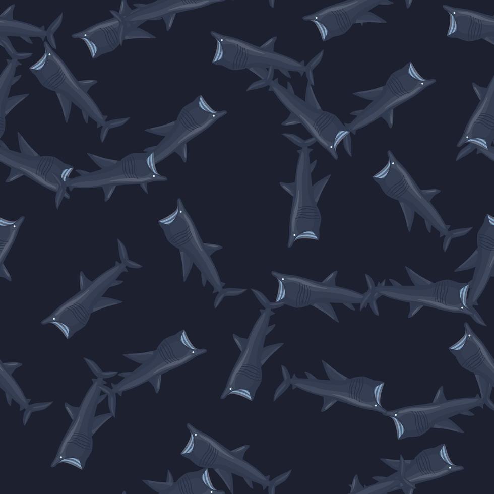 modèle sans couture de requin pèlerin dans un style scandinave. fond d'animaux marins. illustration vectorielle pour enfants textile drôle. vecteur