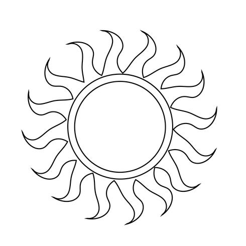 signe de l&#39;icône du soleil vecteur