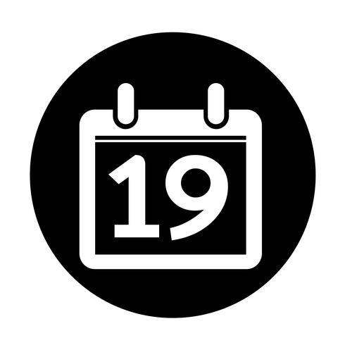 Icône de signe de calendrier vecteur