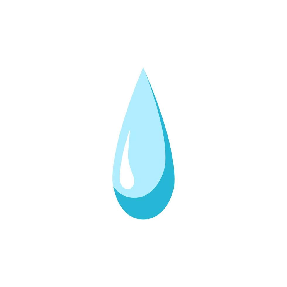 icône de goutte d'eau bleue. symbole de goutte de pluie isolé vecteur