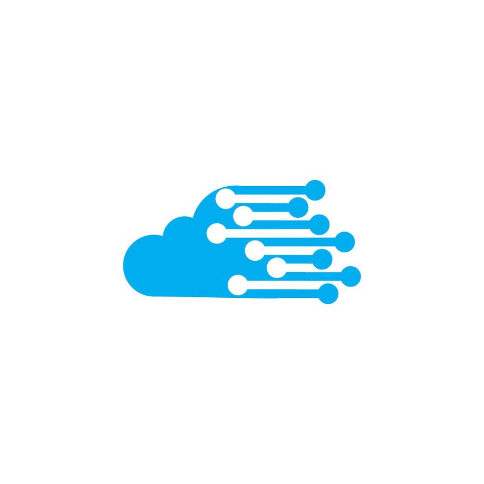 logo flèche cloud, logo cloud tech vecteur