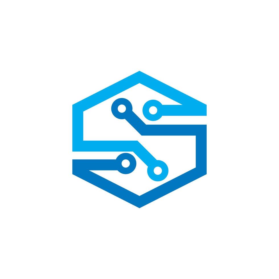 vecteur numérique abstrait, logo de la technologie
