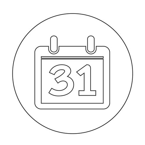 signe de l&#39;icône de calendrier vecteur