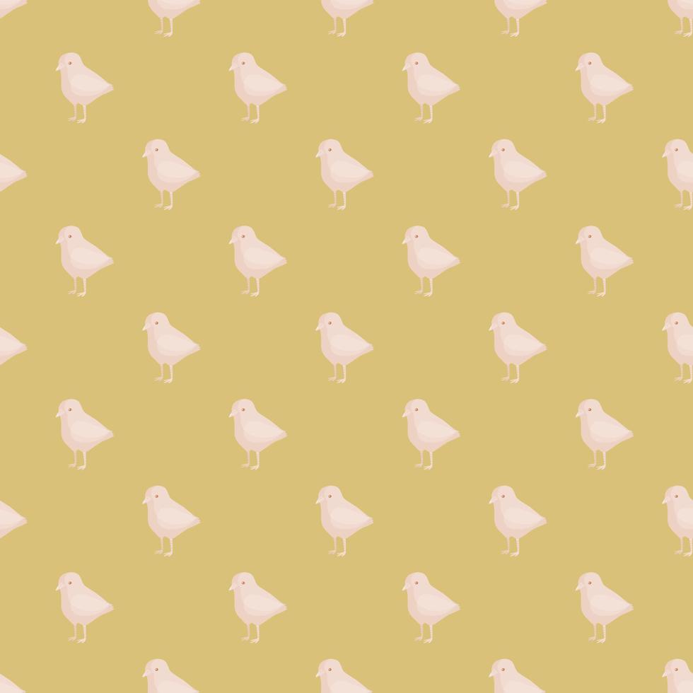 modèle sans couture de poulet. animaux domestiques sur fond coloré. illustration vectorielle pour le textile. vecteur