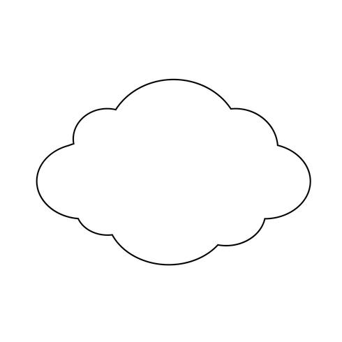 Icône de signe de nuage vecteur