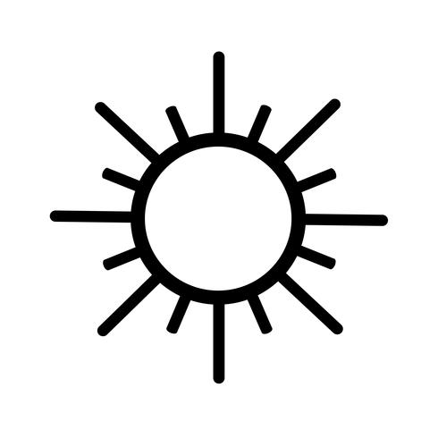 Signe du soleil icône vecteur