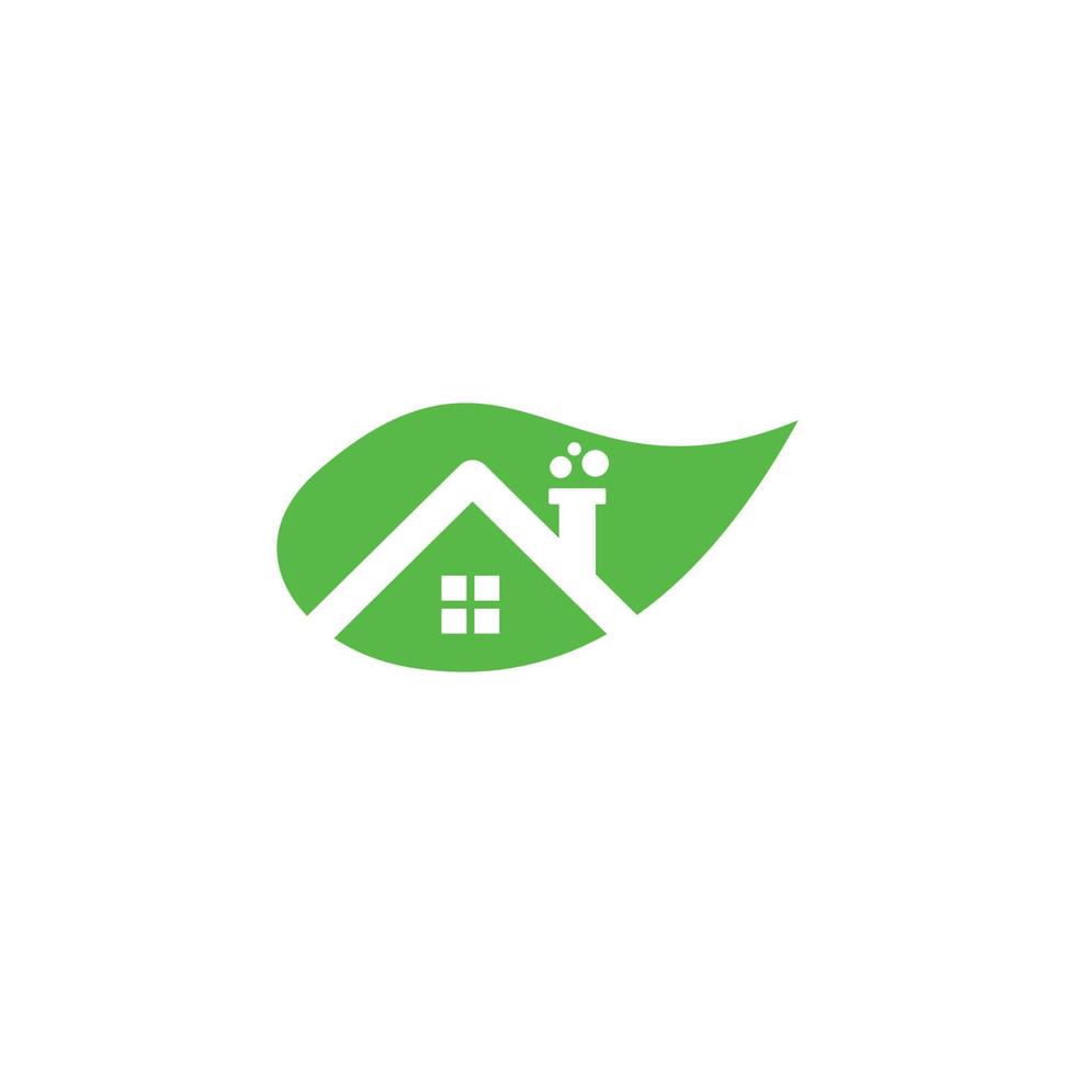 vecteur de maison nature, logo immobilier
