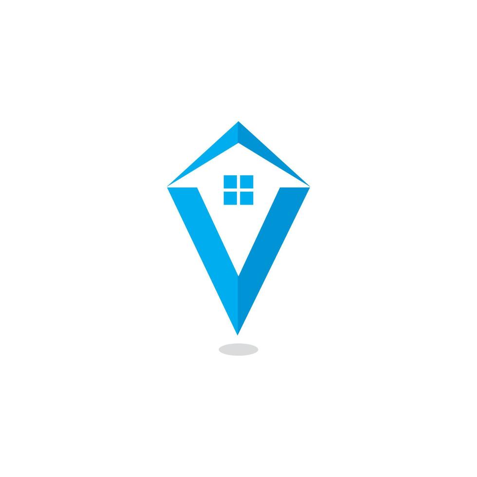 vecteur de construction abstraite, logo immobilier