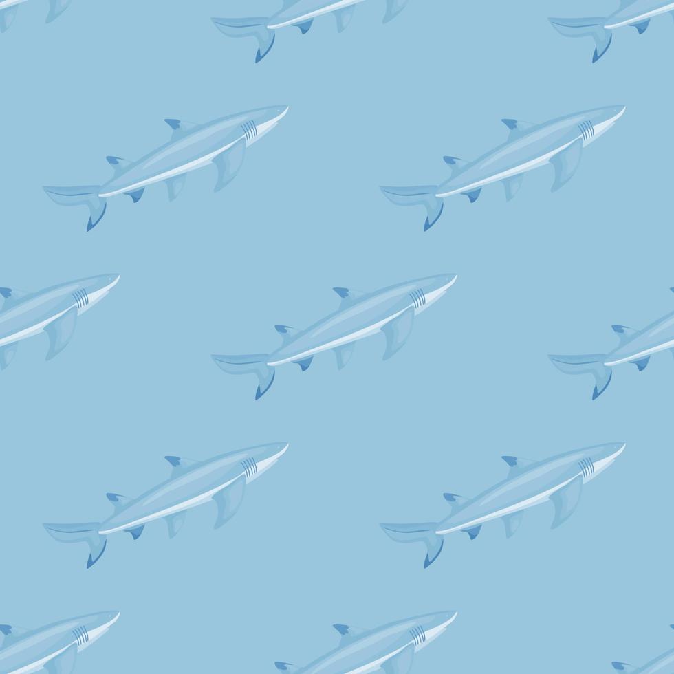modèle sans couture de requin citron dans un style scandinave. fond d'animaux marins. illustration vectorielle pour enfants textile drôle. vecteur