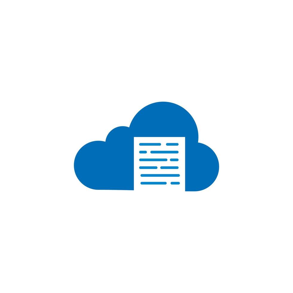 logo de fichier cloud, logo de technologie cloud vecteur