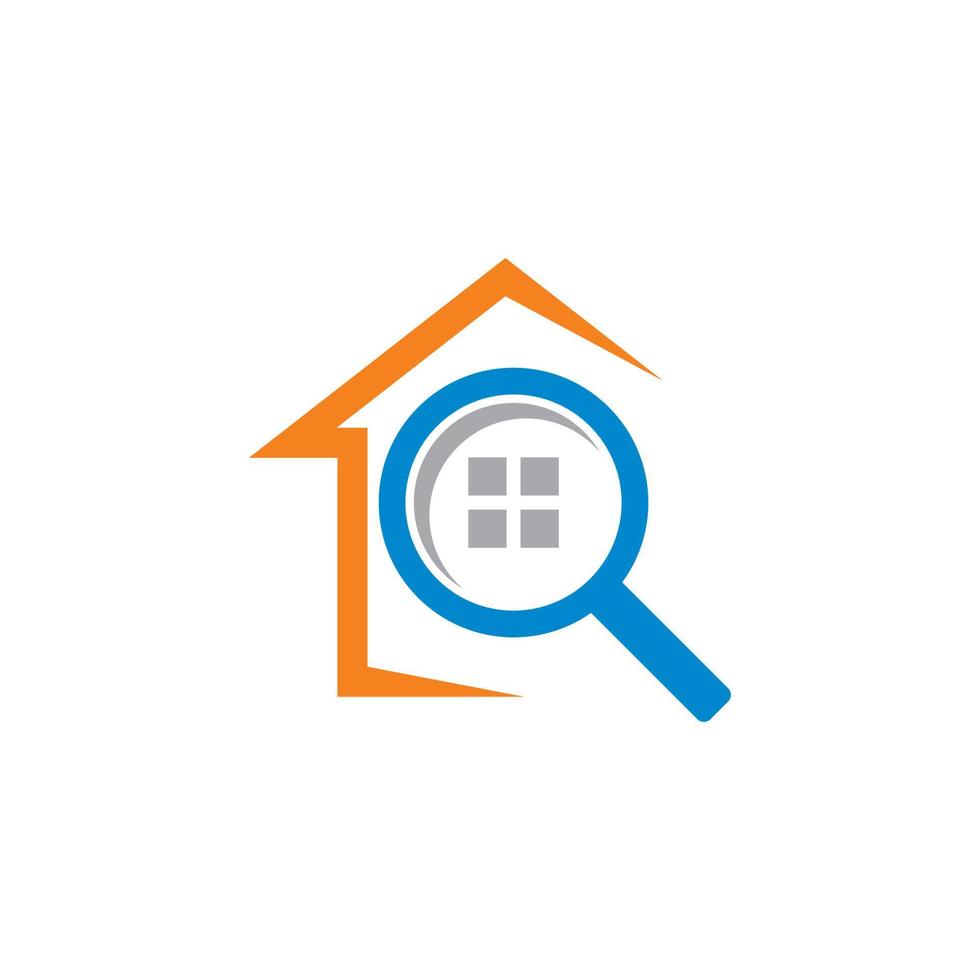 vecteur de maison abstrait, logo immobilier