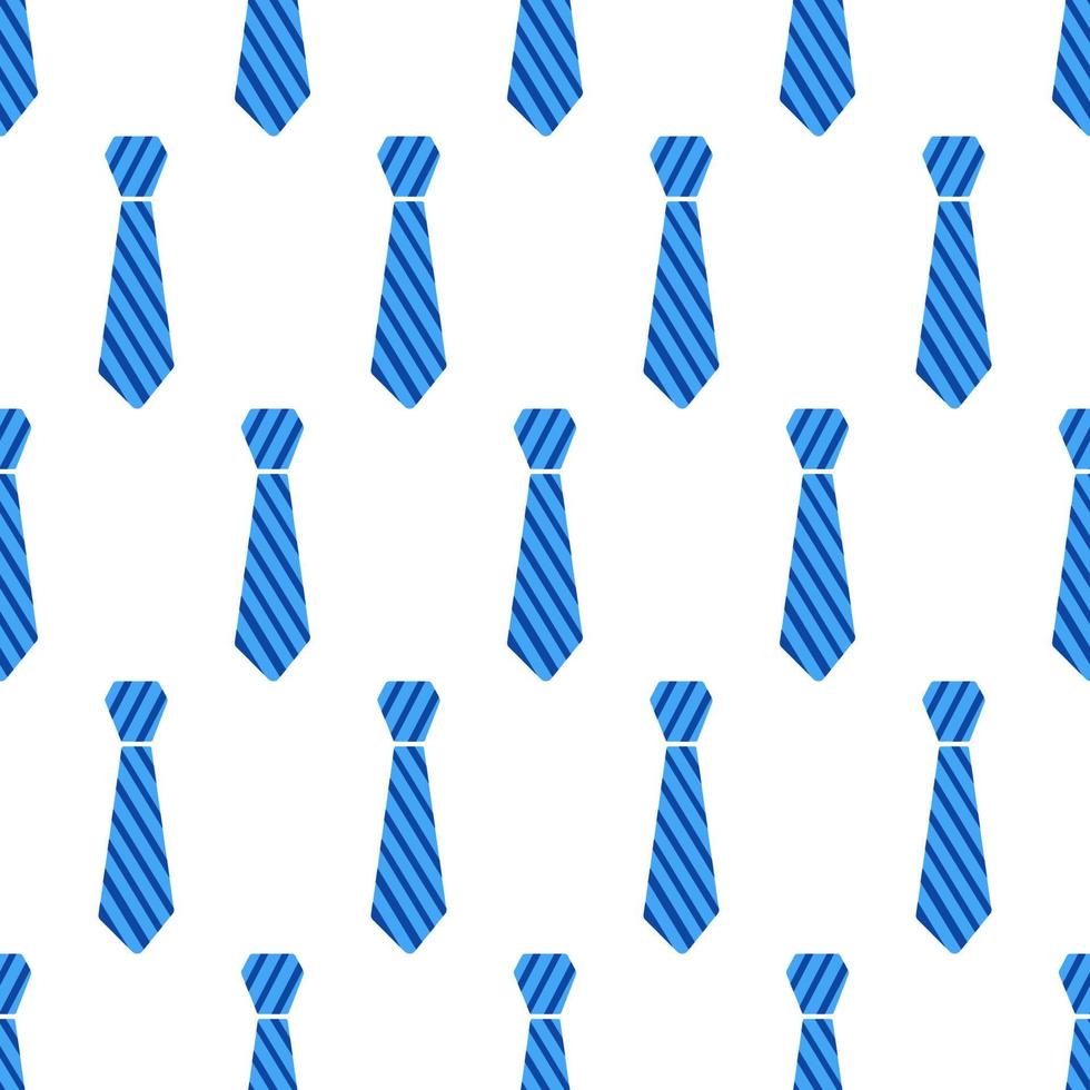 modèle sans couture avec cravates bleues illustration de vecteur de conception de style plat isolé sur fond blanc.