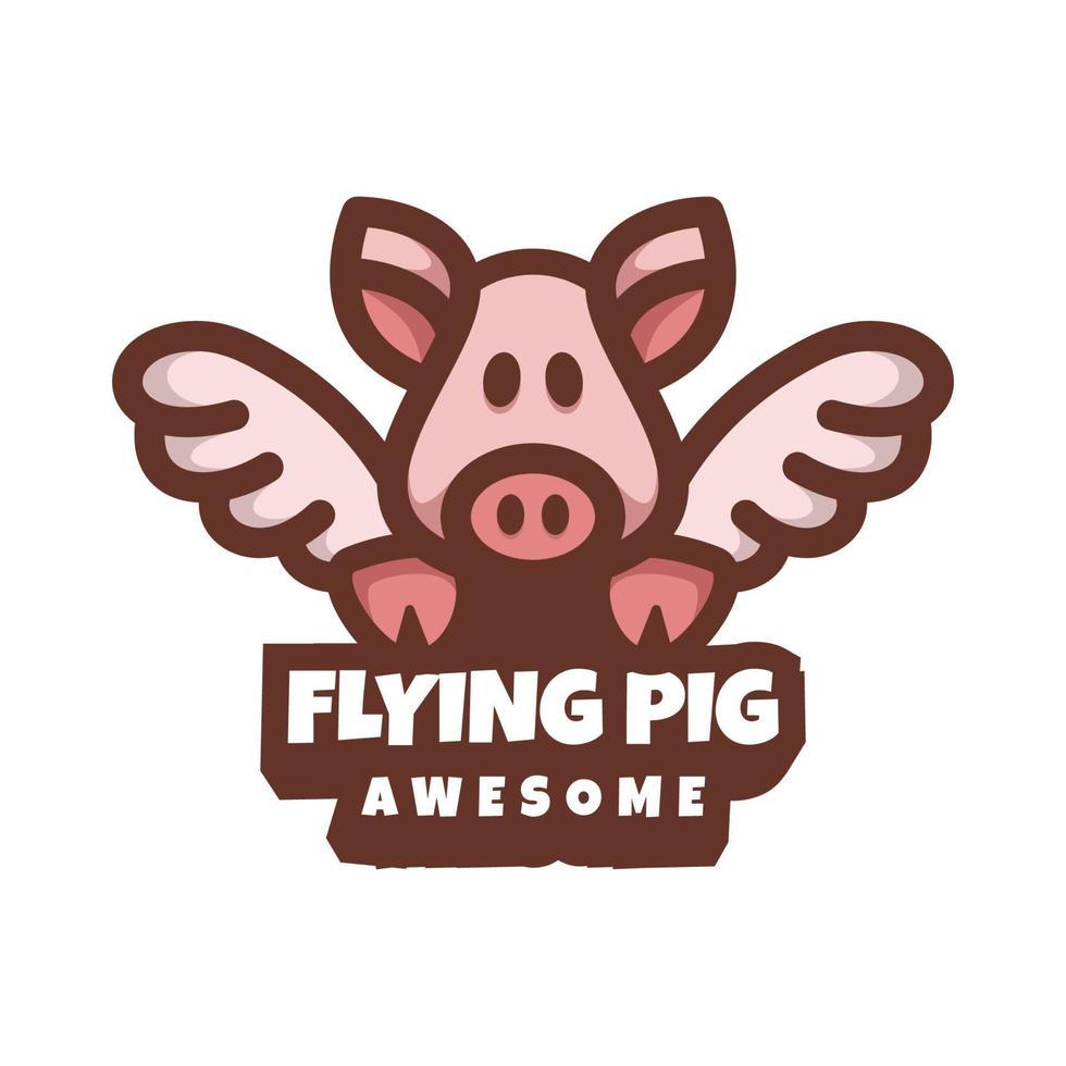 illustration graphique vectoriel de cochon volant, bon pour la conception de logo