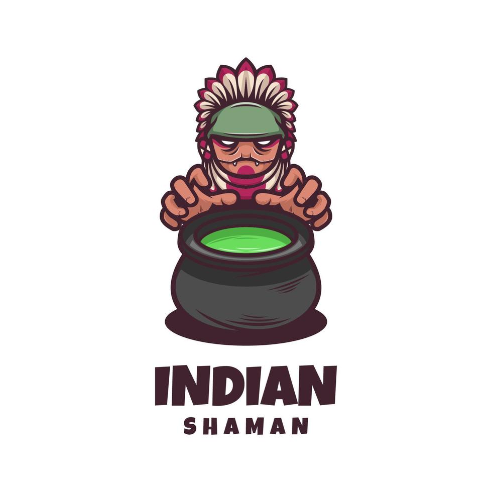 illustration graphique vectoriel du chaman indien, bon pour la conception de logo