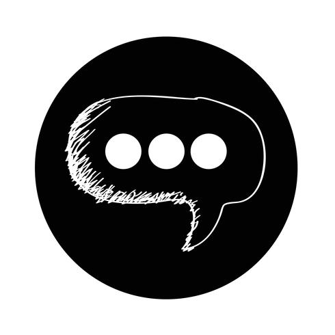 Icône de la bulle de dialogue vecteur