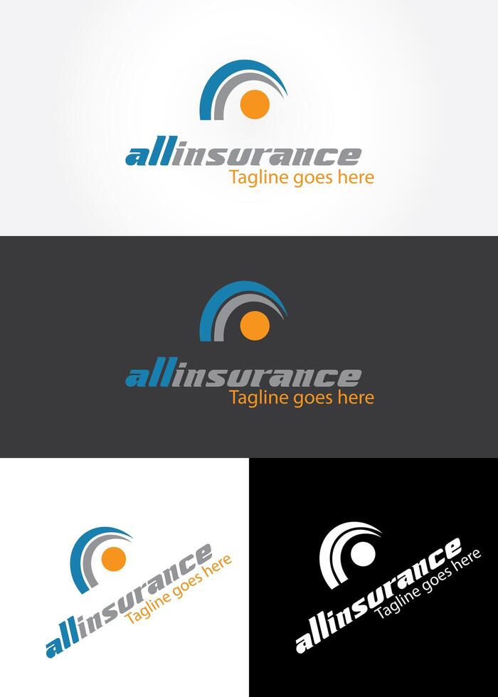 Création de logo d&#39;assurance vecteur