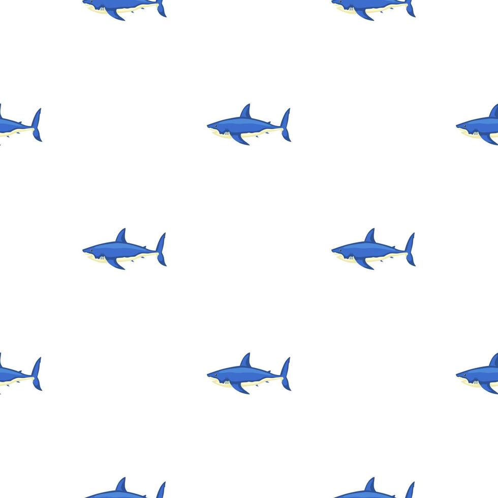 requin modèle sans couture sur fond blanc isolé. texture de poisson marin à toutes fins. vecteur