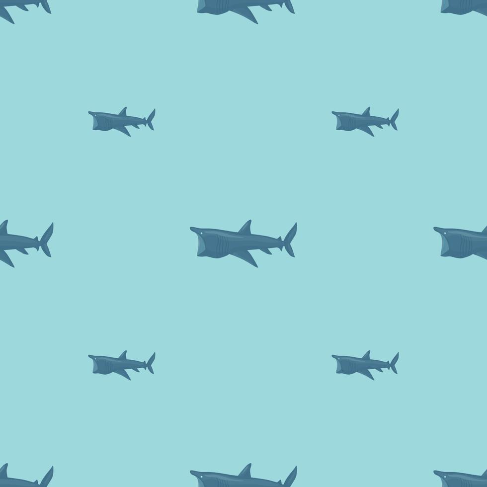 modèle sans couture de requin pèlerin dans un style scandinave. fond d'animaux marins. illustration vectorielle pour enfants textile drôle. vecteur