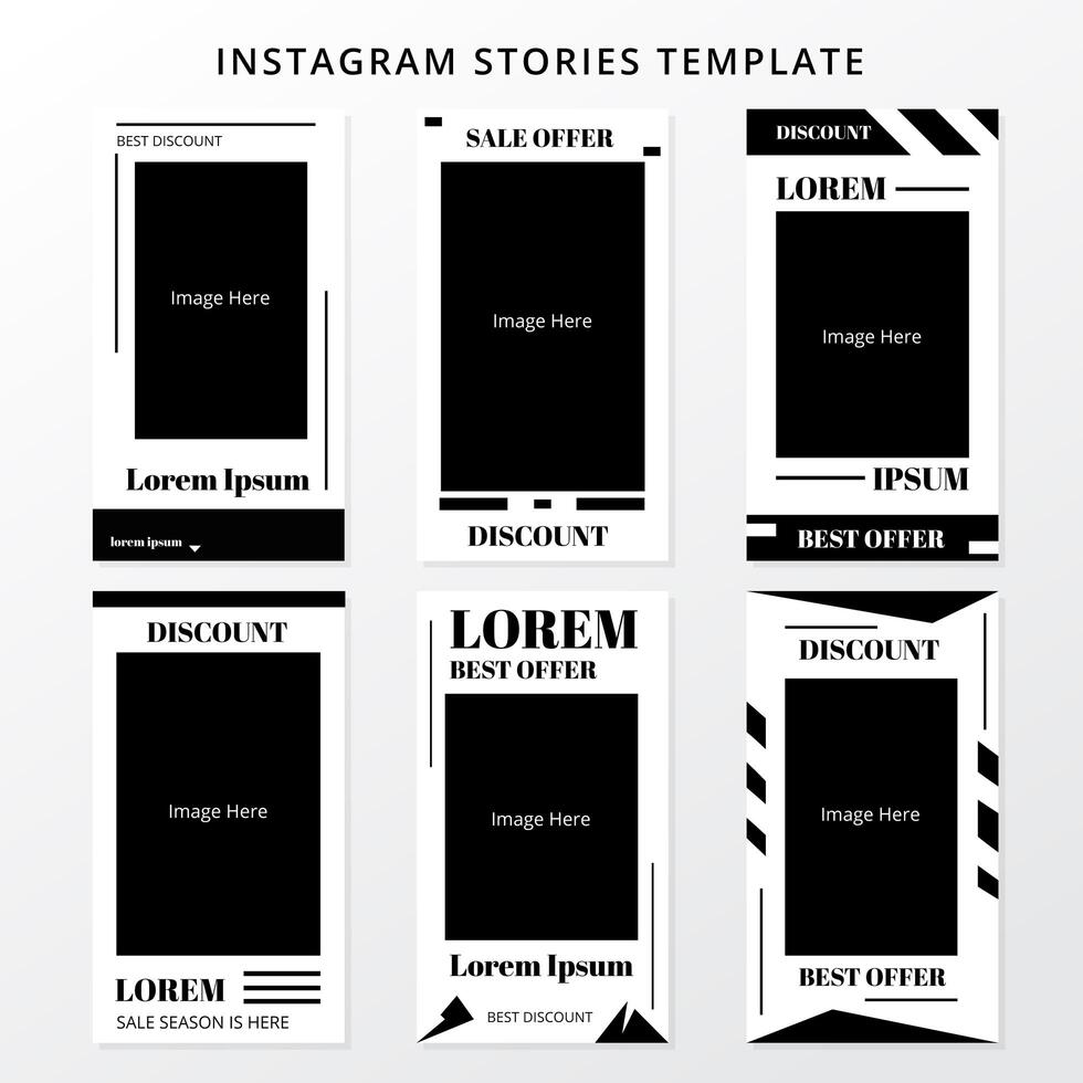 Modèles d&#39;histoires Instagram vecteur