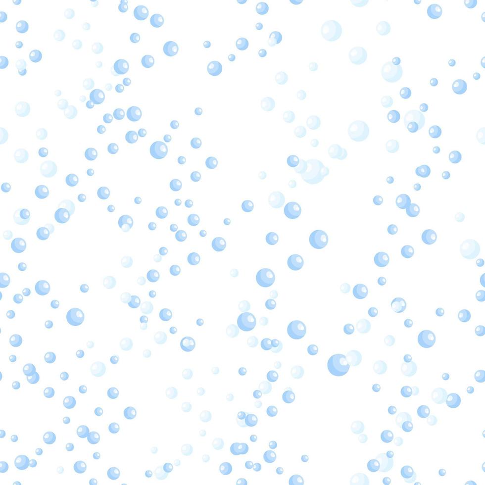 bulles de modèle sans couture isolés sur fond blanc. texture plate de savon pour n'importe quel usage. vecteur