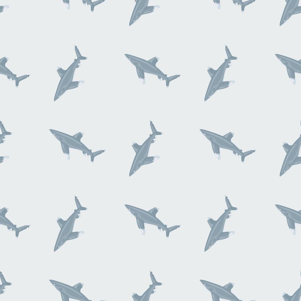 modèle sans couture de requin océanique de style scandinave. fond d'animaux marins. illustration vectorielle pour enfants textile drôle. vecteur