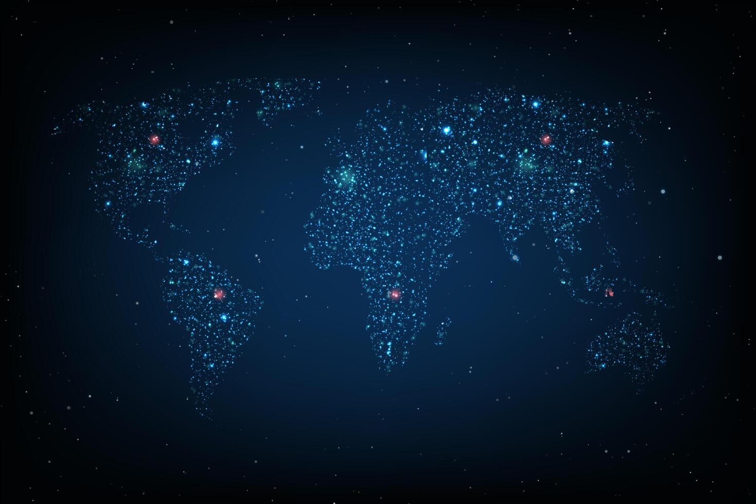 Carte du réseau de communication du monde vecteur
