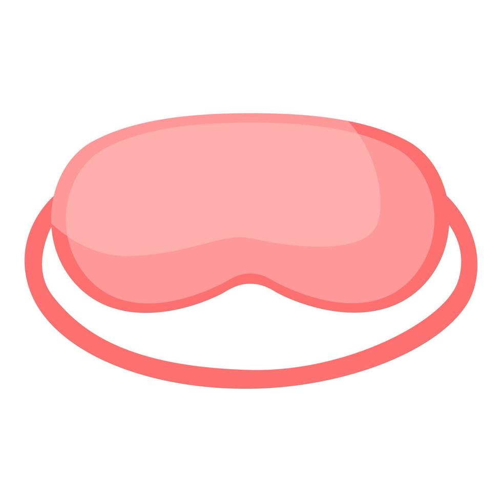 masque de sommeil couleur rose sur fond blanc. masque facial pour dormir humain isolé dans un style plat vecteur