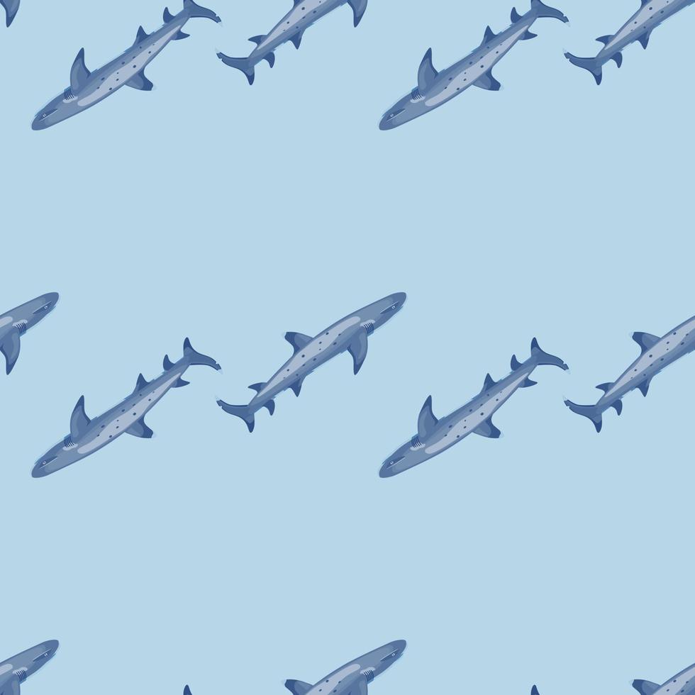 modèle sans couture de requin de récif dans un style scandinave. fond d'animaux marins. illustration vectorielle pour enfants textile drôle. vecteur