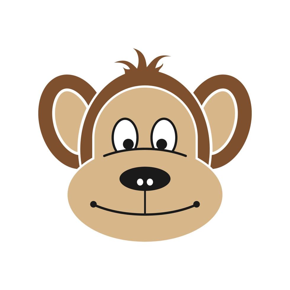 icône de mascotte de singe vecteur