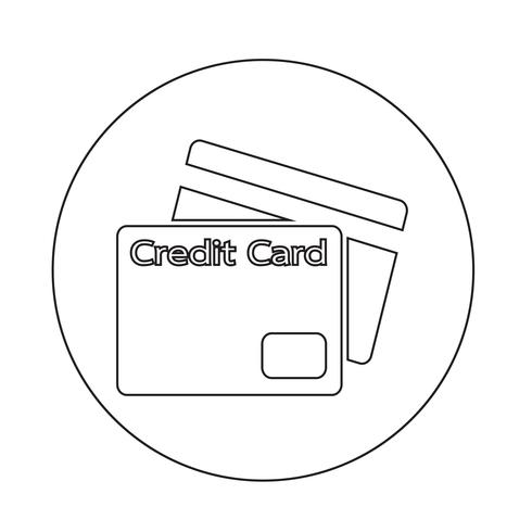 Icône de carte de crédit vecteur