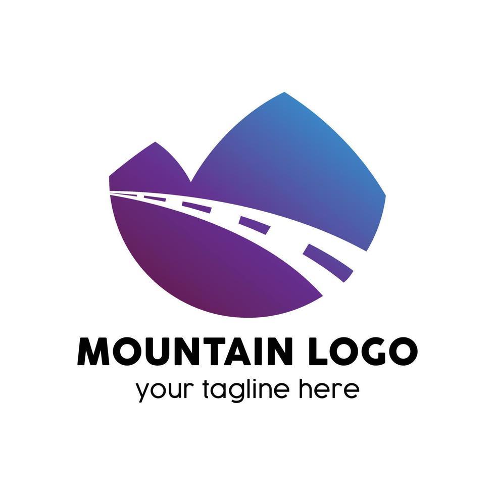 concept de design moderne de logo de montagne vecteur