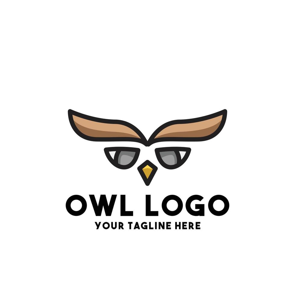 conception de concept moderne de logo de hibou vecteur