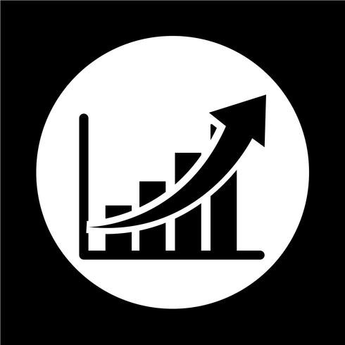 icône graphique de diagramme vecteur