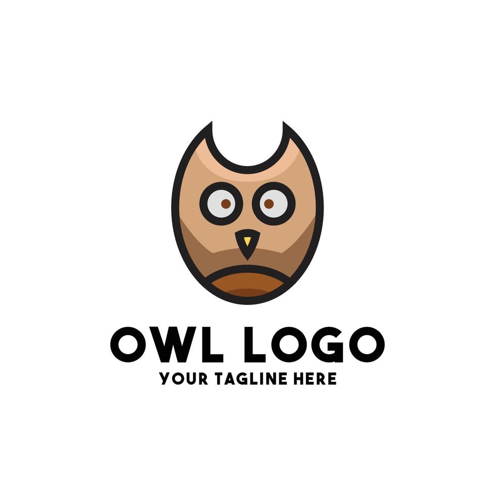 conception de concept moderne de logo de hibou vecteur