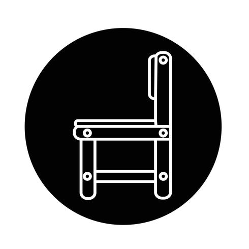 Icône de meubles de chaise vecteur