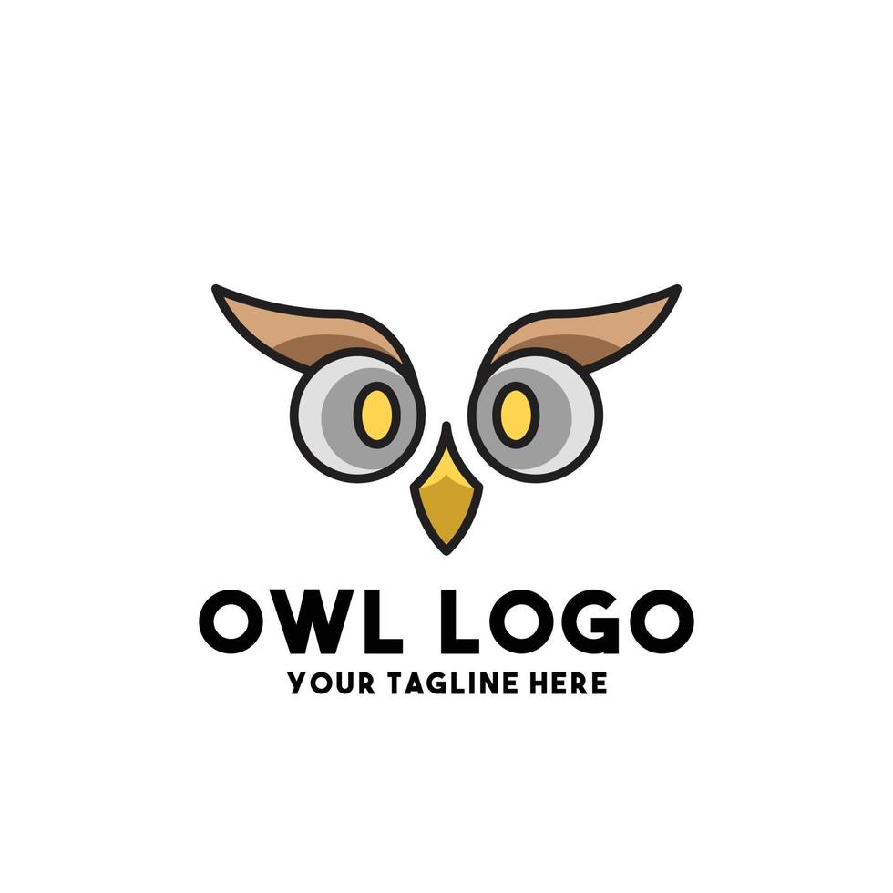 conception de concept moderne de logo de hibou vecteur