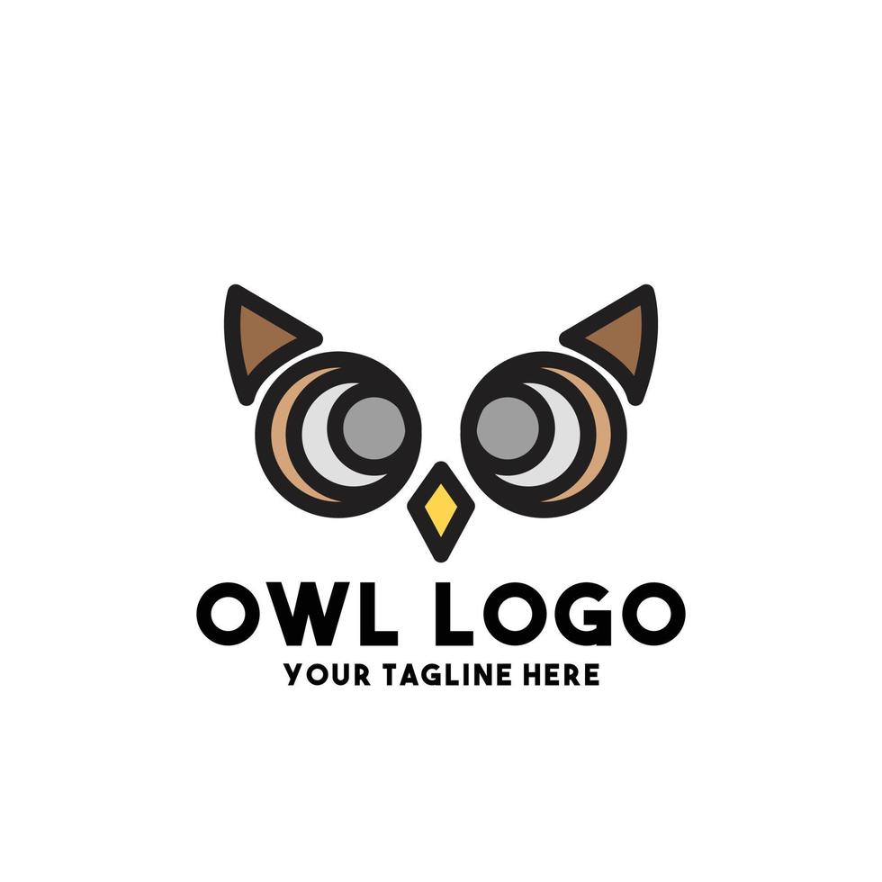 conception de concept moderne de logo de hibou vecteur