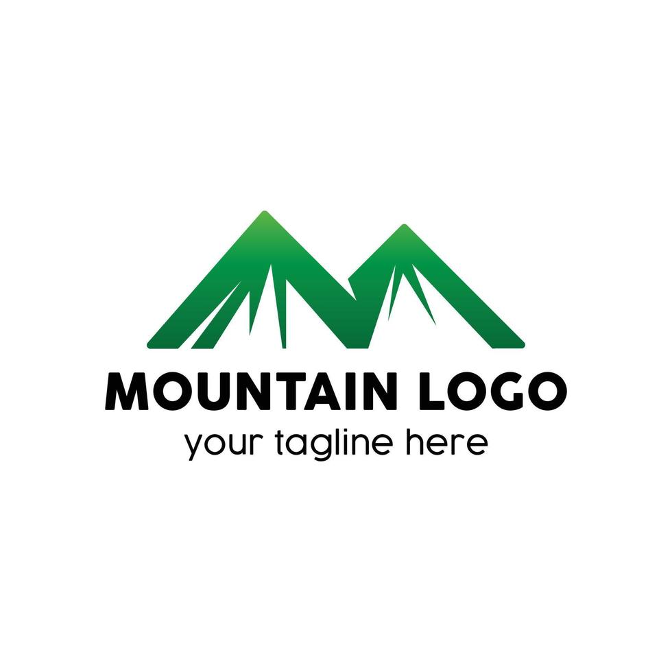 concept de design moderne de logo de montagne vecteur