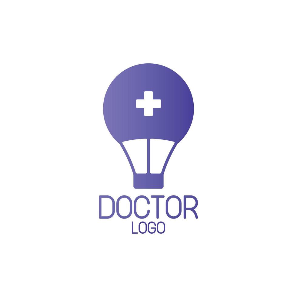 médecin logo santé art conceptuel moderne vecteur