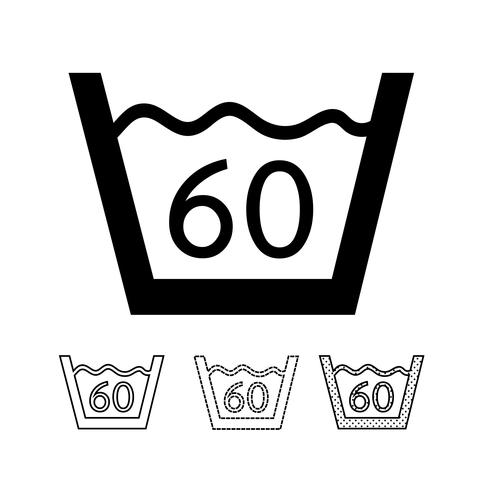 symbole d&#39;icône de blanchisserie vecteur