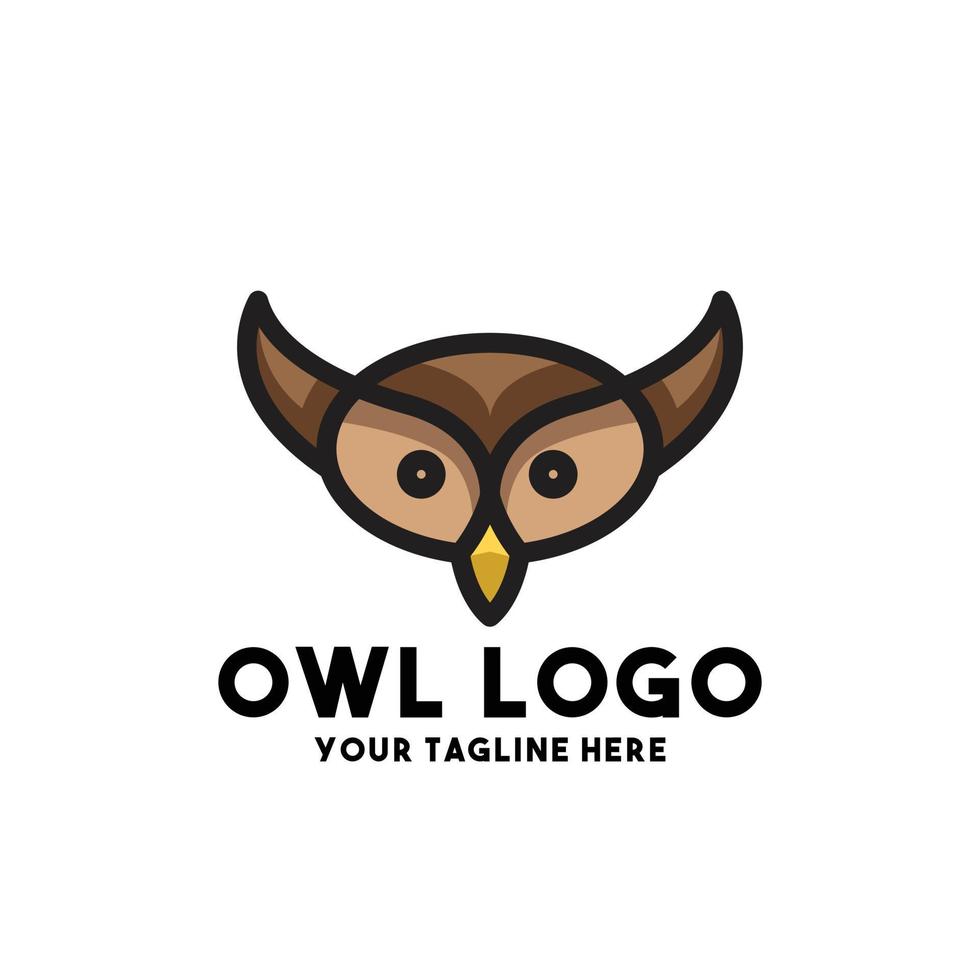 conception de concept moderne de logo de hibou vecteur