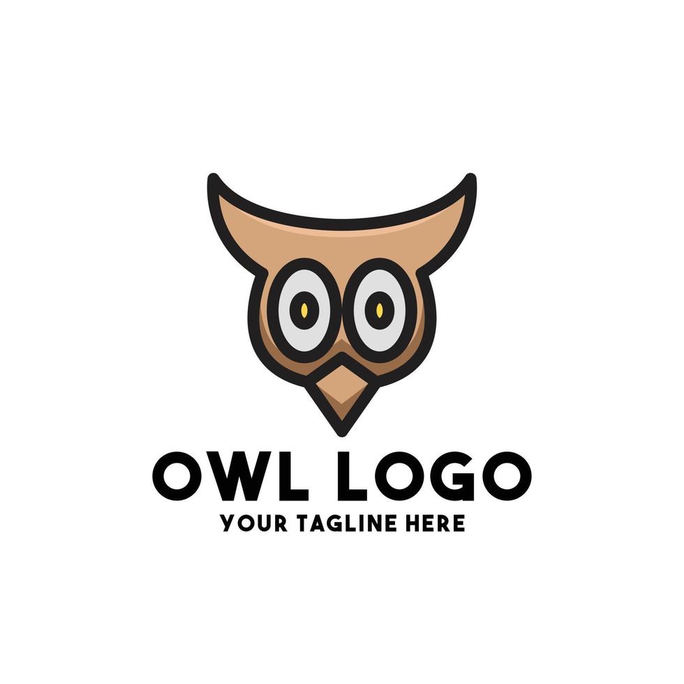 conception de concept moderne de logo de hibou vecteur