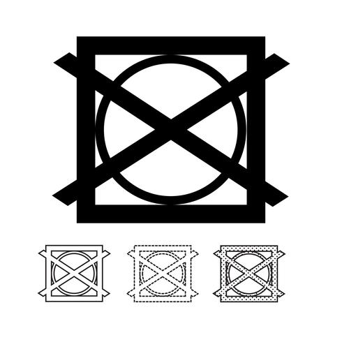 symbole d&#39;icône de blanchisserie vecteur