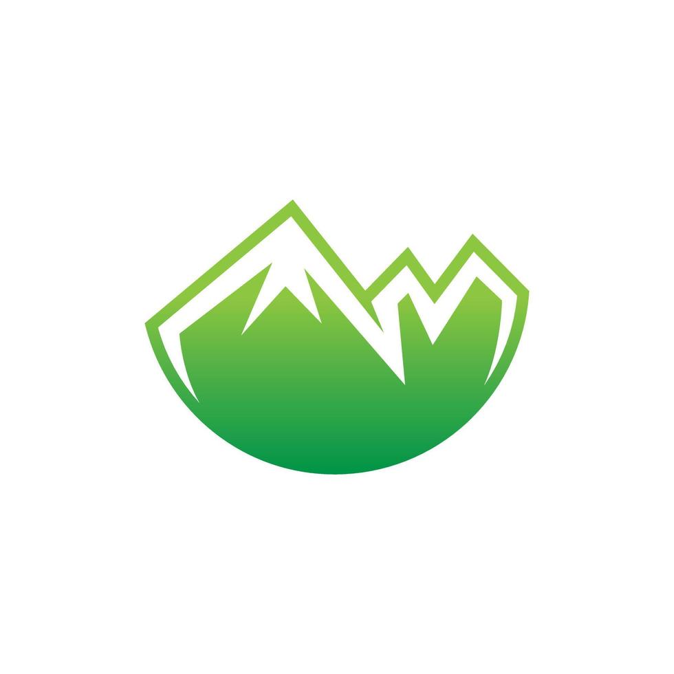concept de design moderne de logo de montagne vecteur