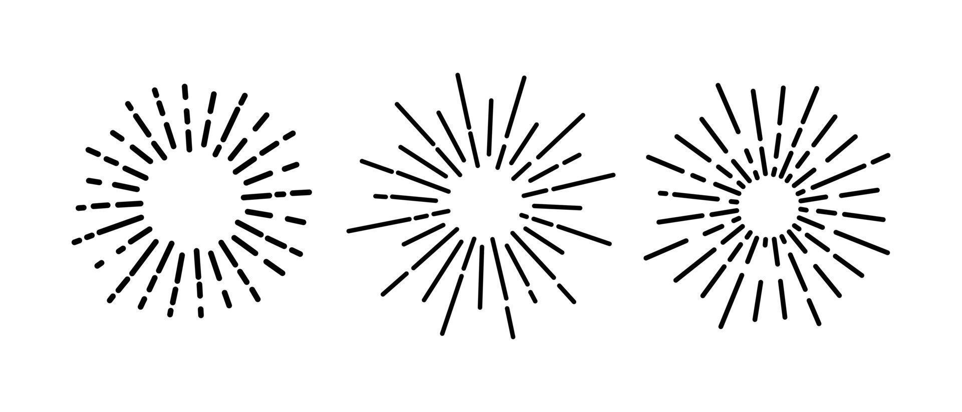 Starburst dessinés à la main, illustration vectorielle. vecteur