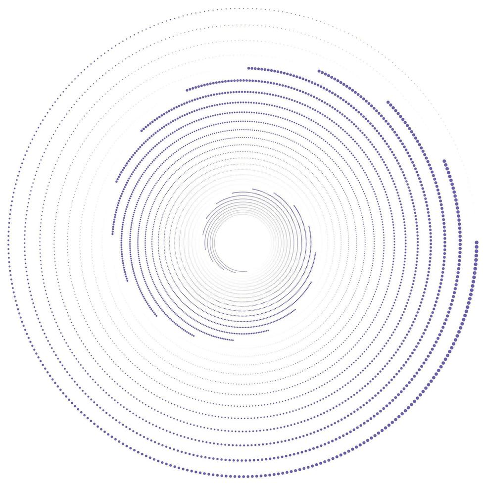 formes pointillées vortex. élément de design tendance pour le cadre de bordure, le logo, le tatouage, le symbole, le web, les impressions, les affiches, le modèle, le motif et l'arrière-plan abstrait. vecteur