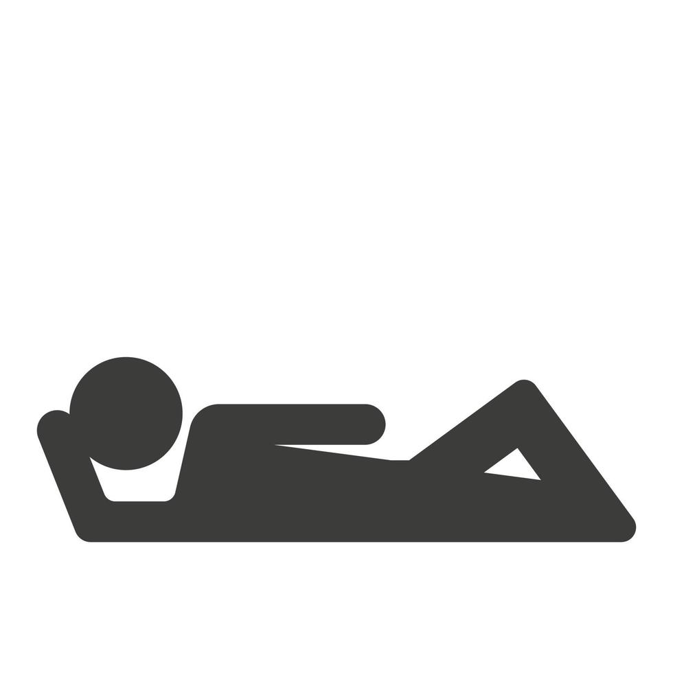icône de l'homme couché. illustration vectorielle isolée sur fond blanc vecteur